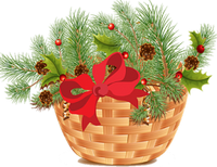 a holiday basket of greens